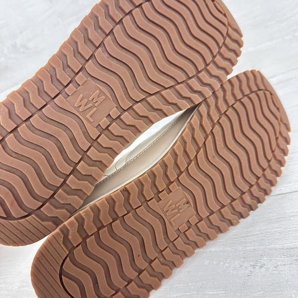 Madewell Kickoff Trainer Sneakers‎ Size 8.5 in Neutral Colorblock Leather Cream - Picture 10 of 13